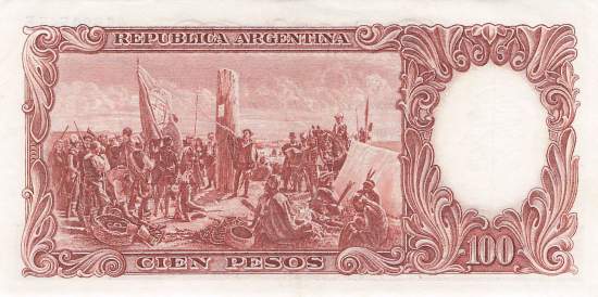 Argentinien p272-8 100 Pesos 1957